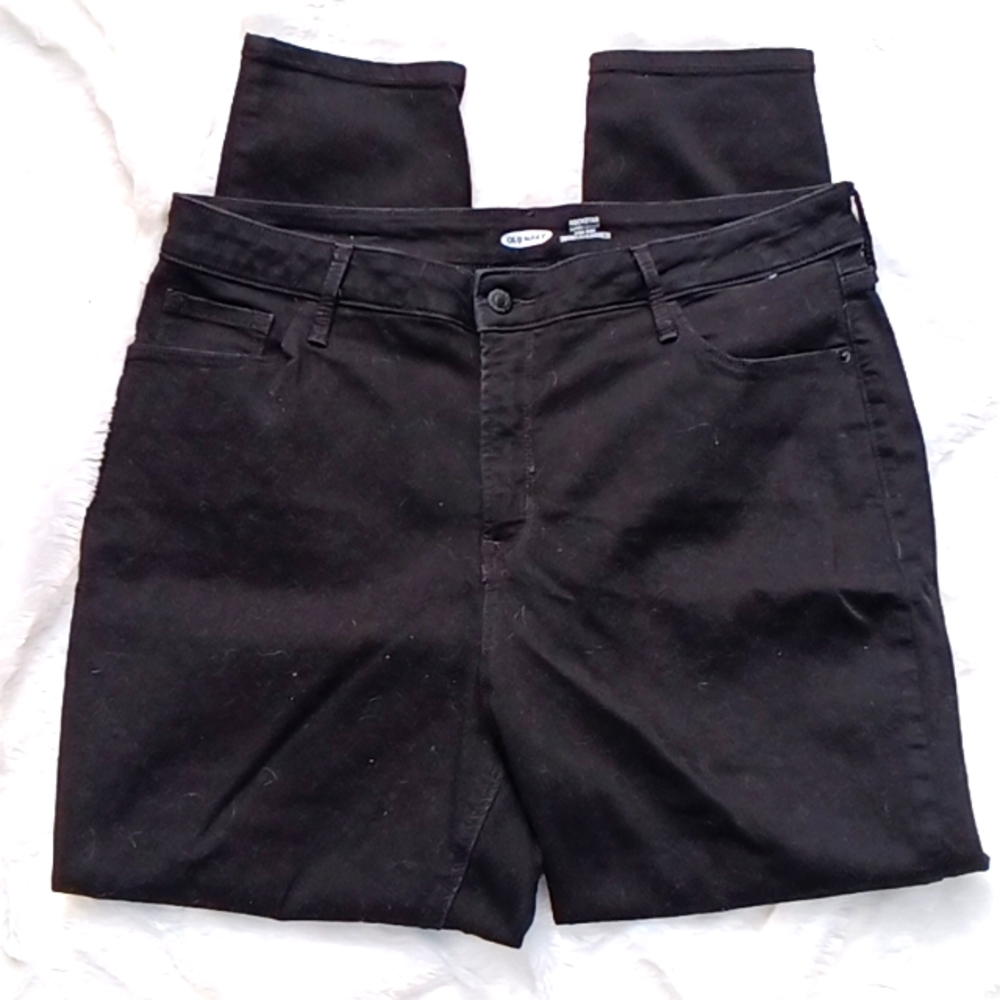 Old Navy black Rockstar super skinny high rise jeans secret slim pockets